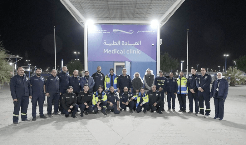 وكيل &laquo;الصحة&raquo; يتفقد العيادات والكوادر الطبية في استاد جابر خلال نهائي كأس السوبر الفرنسي