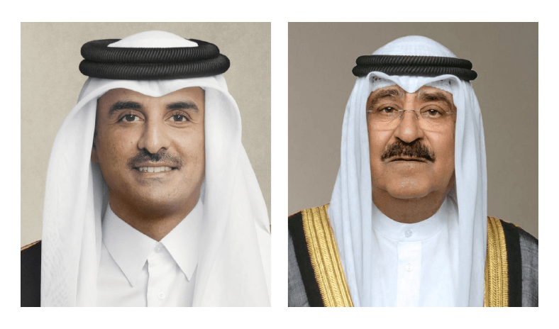 سمو أمير البلاد يتلقى اتصالاً هاتفياً من أمير قطر