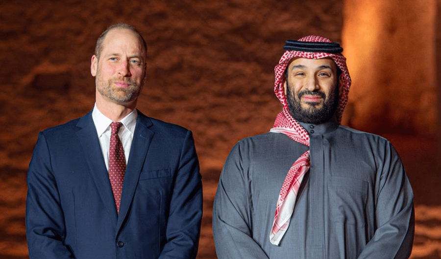ولي العهد السعودي يصطحب الأمير ويليام في جولة بـ&laquo;الدرعية&raquo;