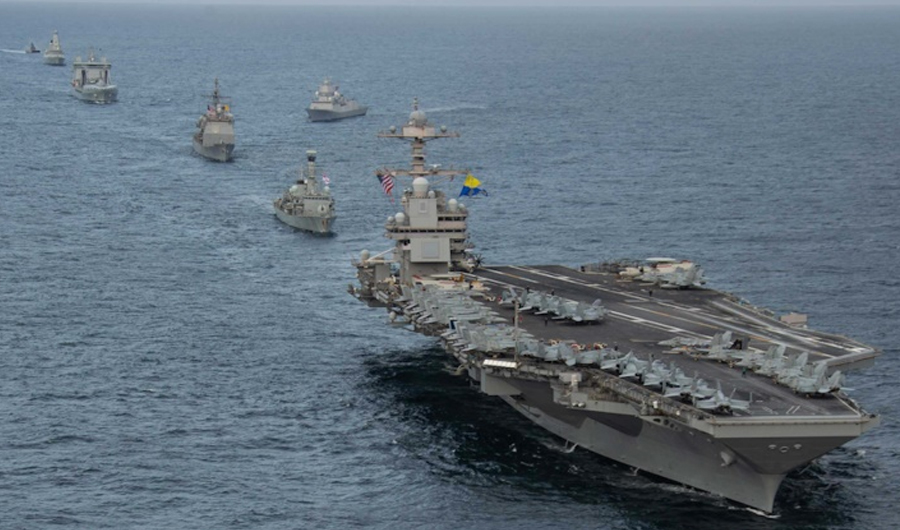 &laquo;أكسيوس&raquo;: حاملة الطائرات &laquo;جيرالد فورد&raquo; تحتاج 3&ndash;4 أسابيع للوصول للشرق الأوسط