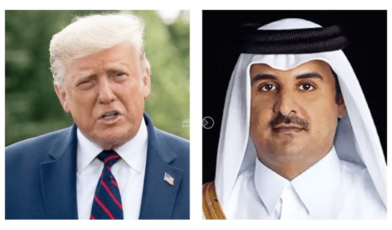 أمير قطر يبحث مع الرئيس الأمريكي تطورات الأوضاع في ظل استمرار الاعتداءات الإيرانية