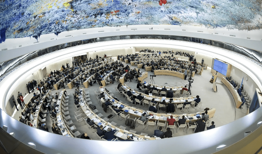 مجلس حقوق الإنسان بالأمم المتحدة يدين العدوان الإيراني على دول المنطقة مجلس حقوق الإنسان بالأمم المتحدة يدين العدوان الإيراني على دول المنطقة