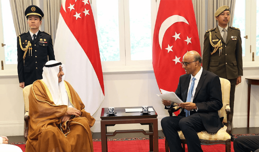 سفير الكويت لدى سنغافورة يقدّم أوراق اعتماده إلى رئيس الجمهورية
