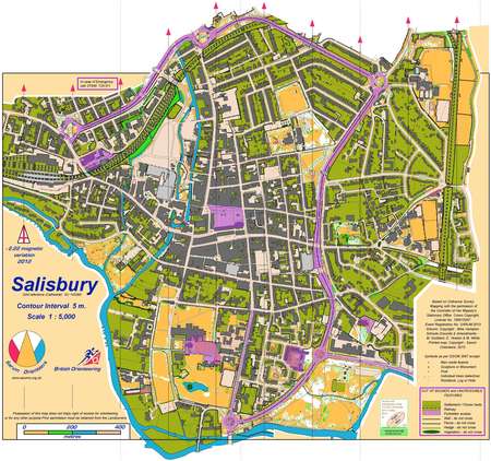 Salisbury City Race 2013 SARUM Club Map 