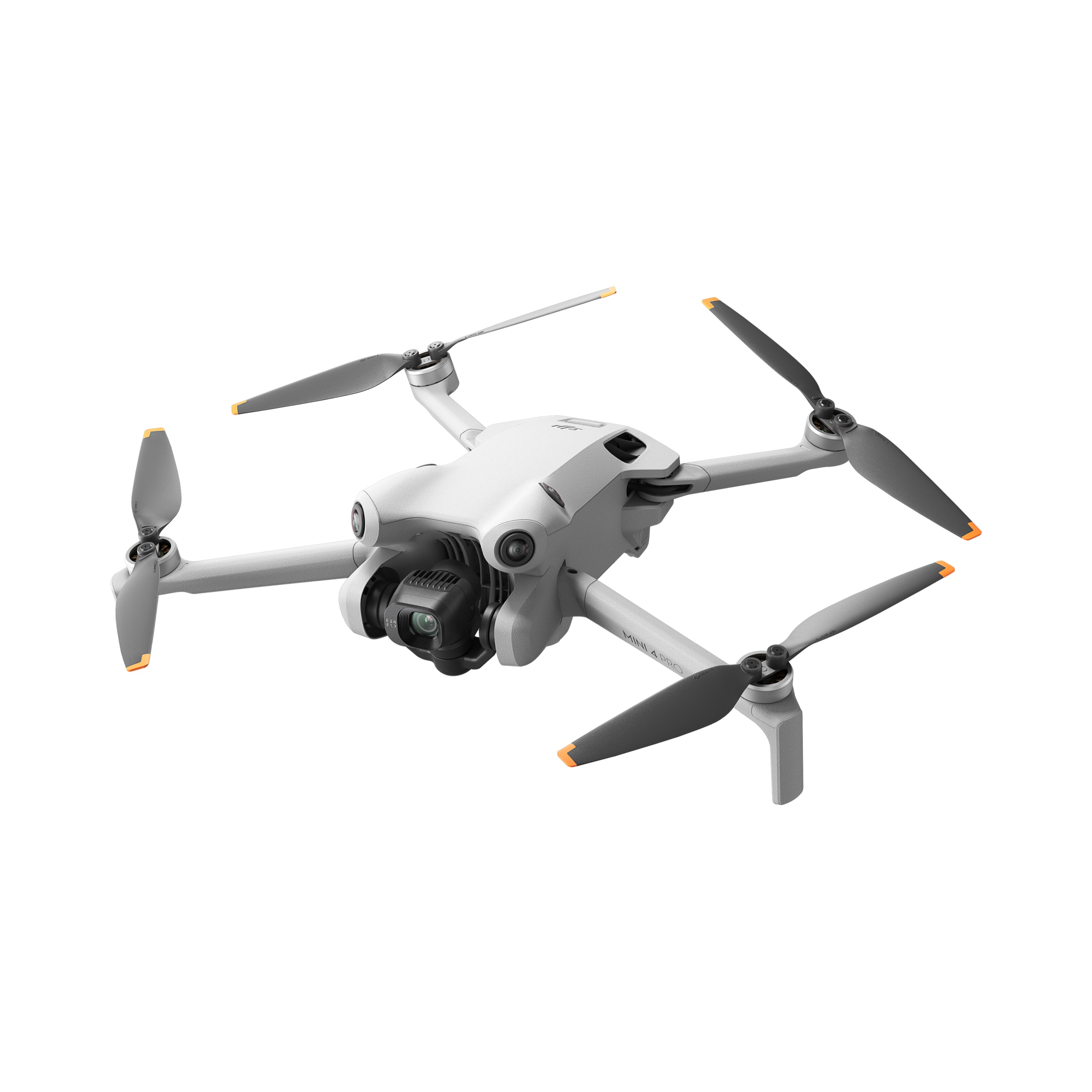 Close-up view of the DJI Mini 4 Pro gimbal and camera sensors, used for high-quality commercial drone videography on Lower Vancouver Island