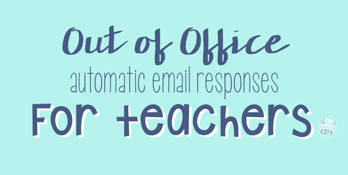 *free* shipping on qualifying offers. Out Of Office Automatic Emails For Teachers School And The City