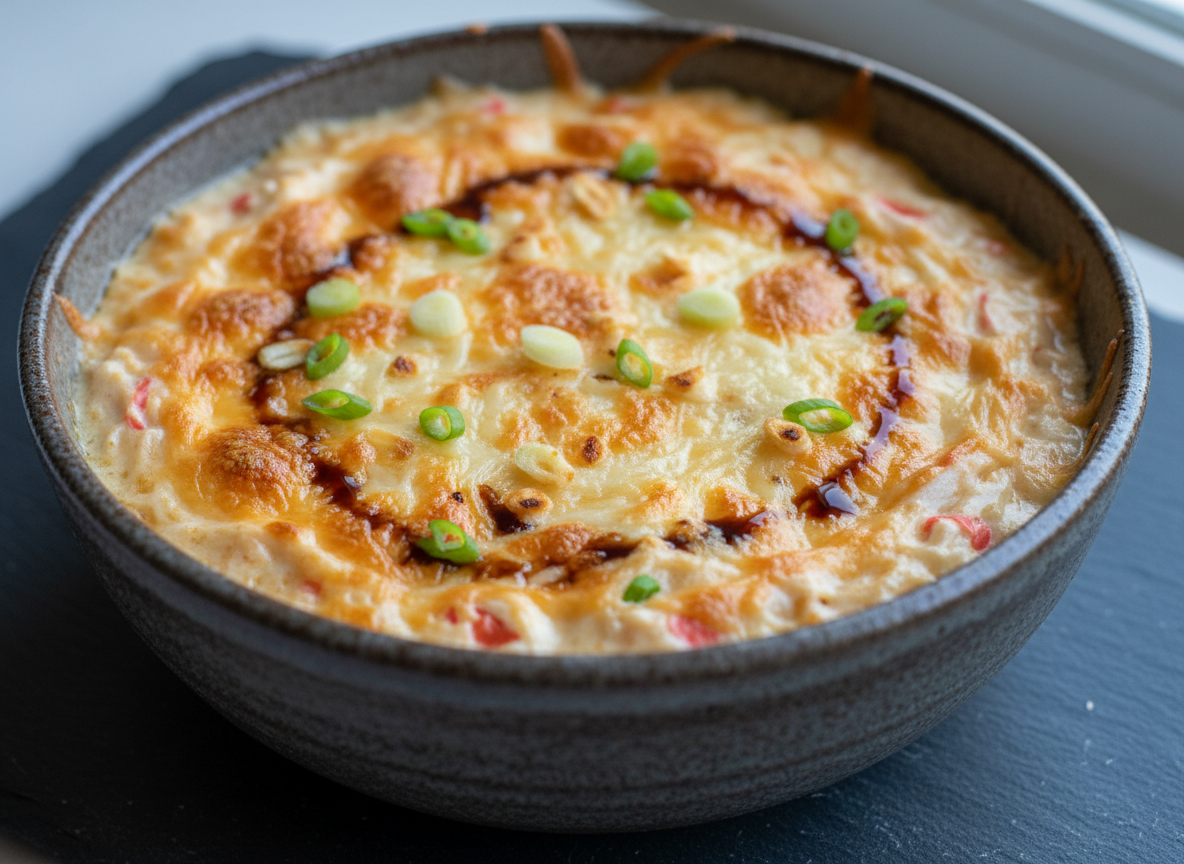 Crab Rangoon Dip served in a bowl.