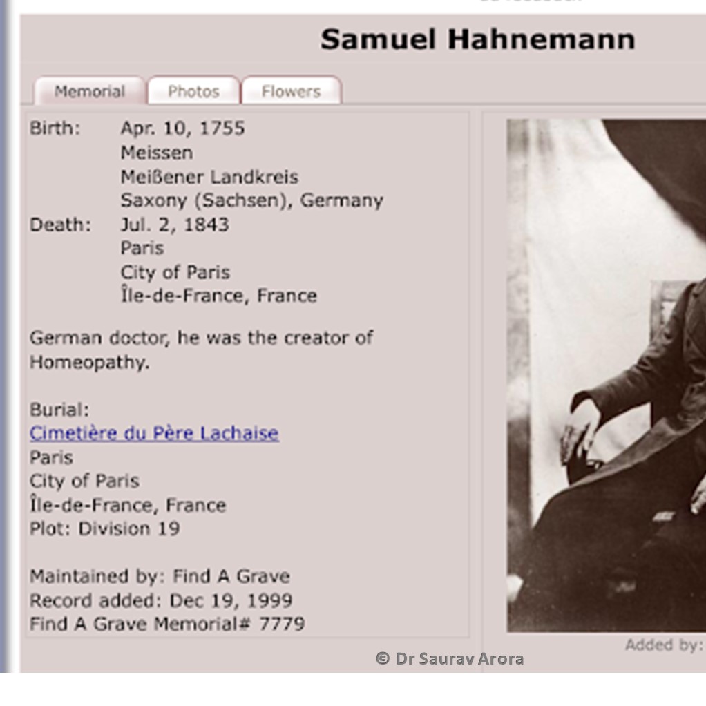 Hahmemann Cemetery Paris Address