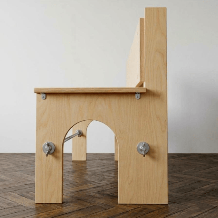 Lil' SECKAR plywood pew from the side