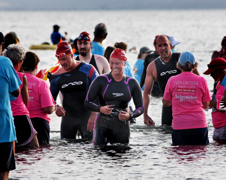 Beisel at Swim Finish Line