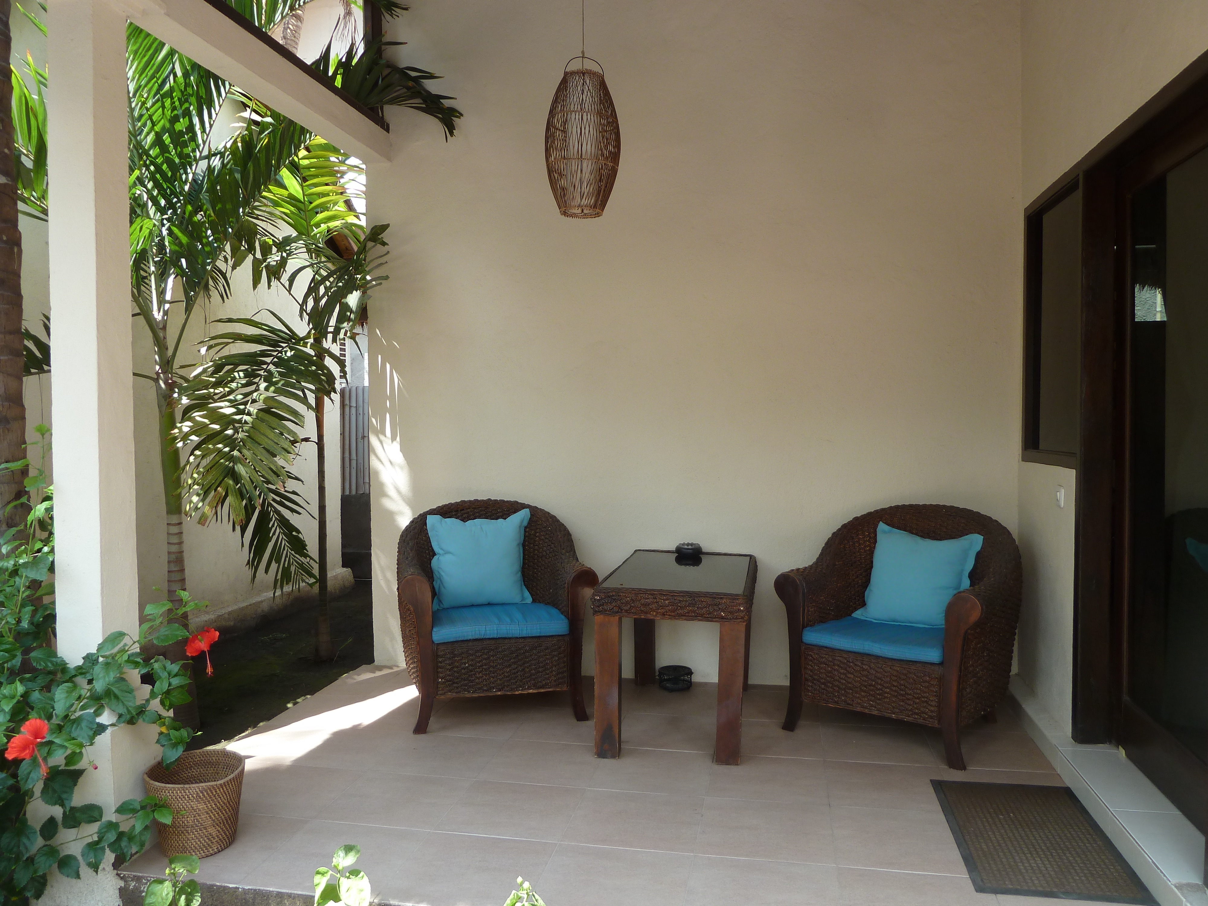 private terrace with each cottage