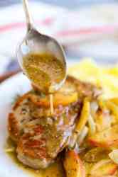 pork chops apple onions apples skillet gravy onion recipe dish
