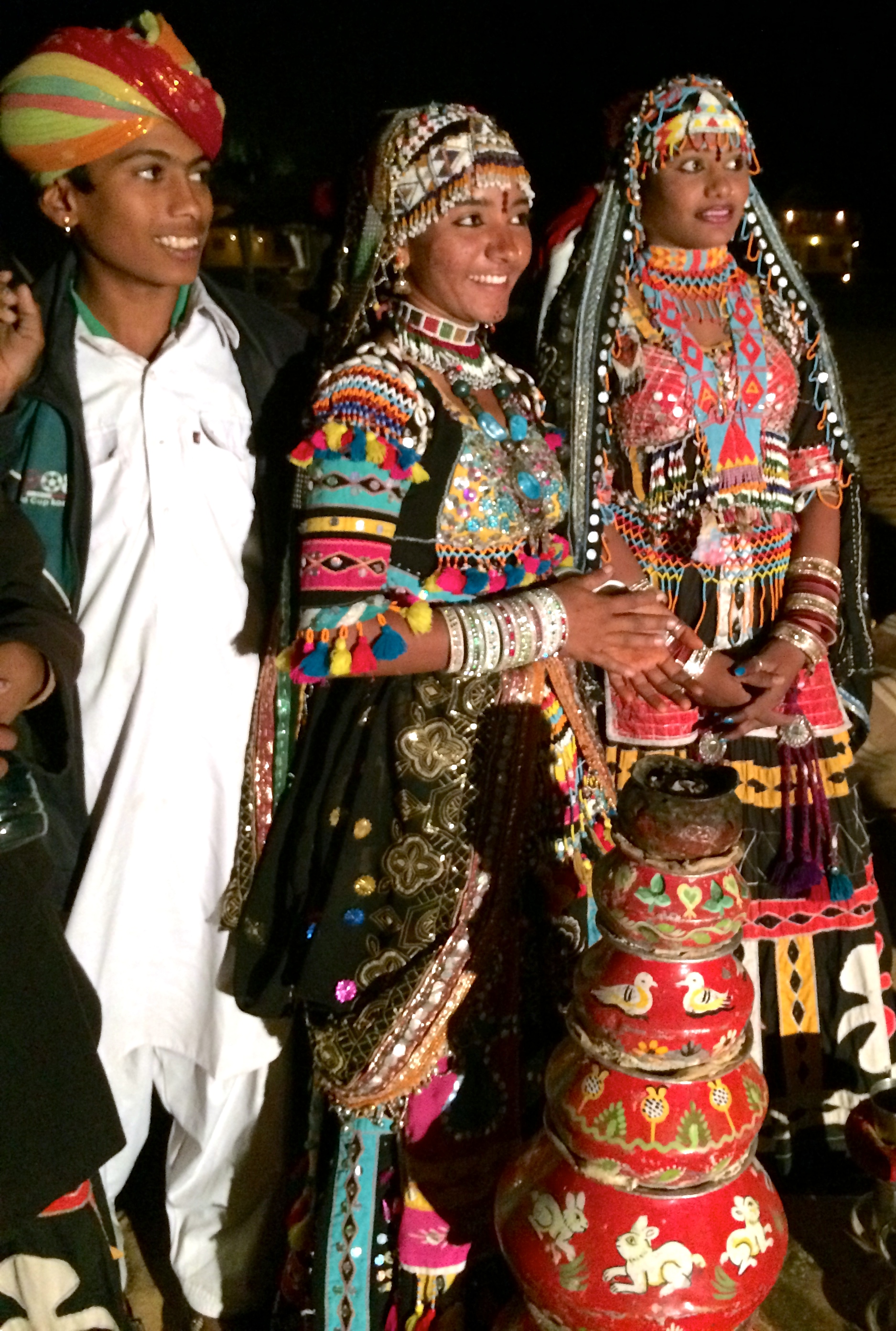 dancers in the desert night, near Khimsar photo - Karen Anderson