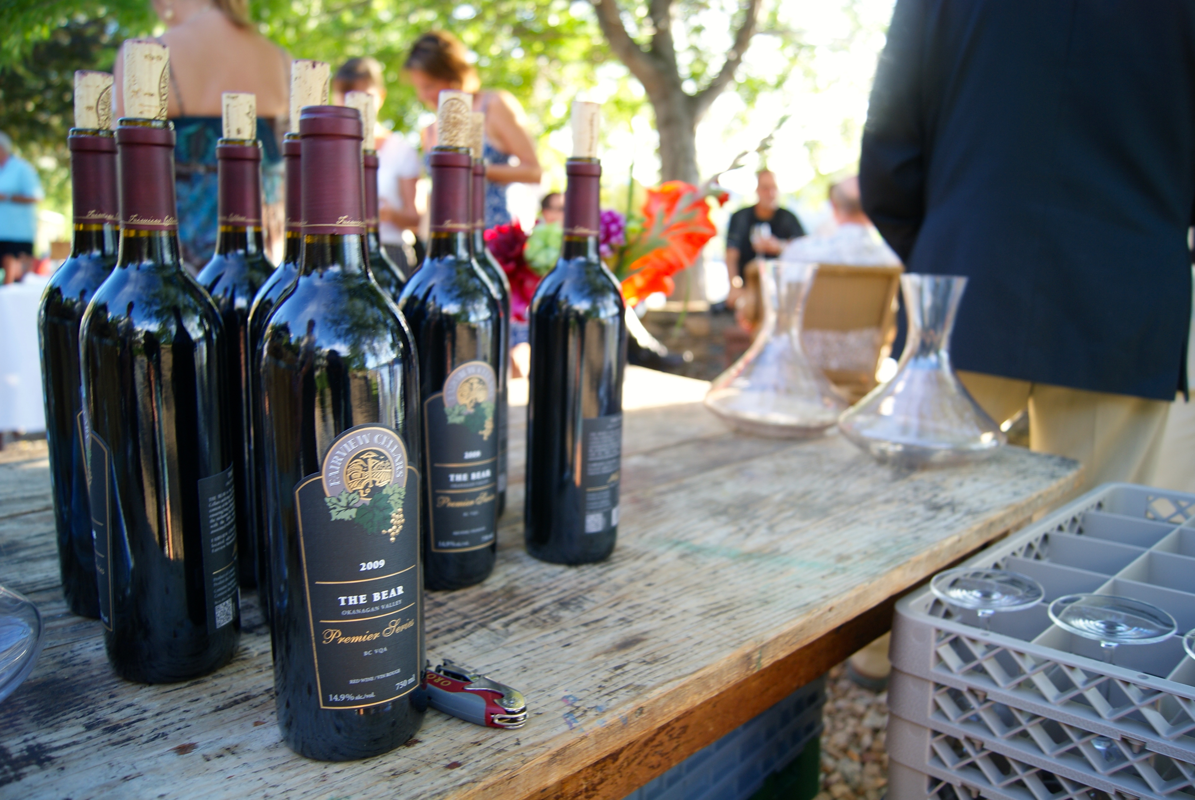 Bill Eggle of Fairview Cellars pulled wines from his private library for the Al Fresco dinner w Joy Road Catering photo - Karen Anderson
