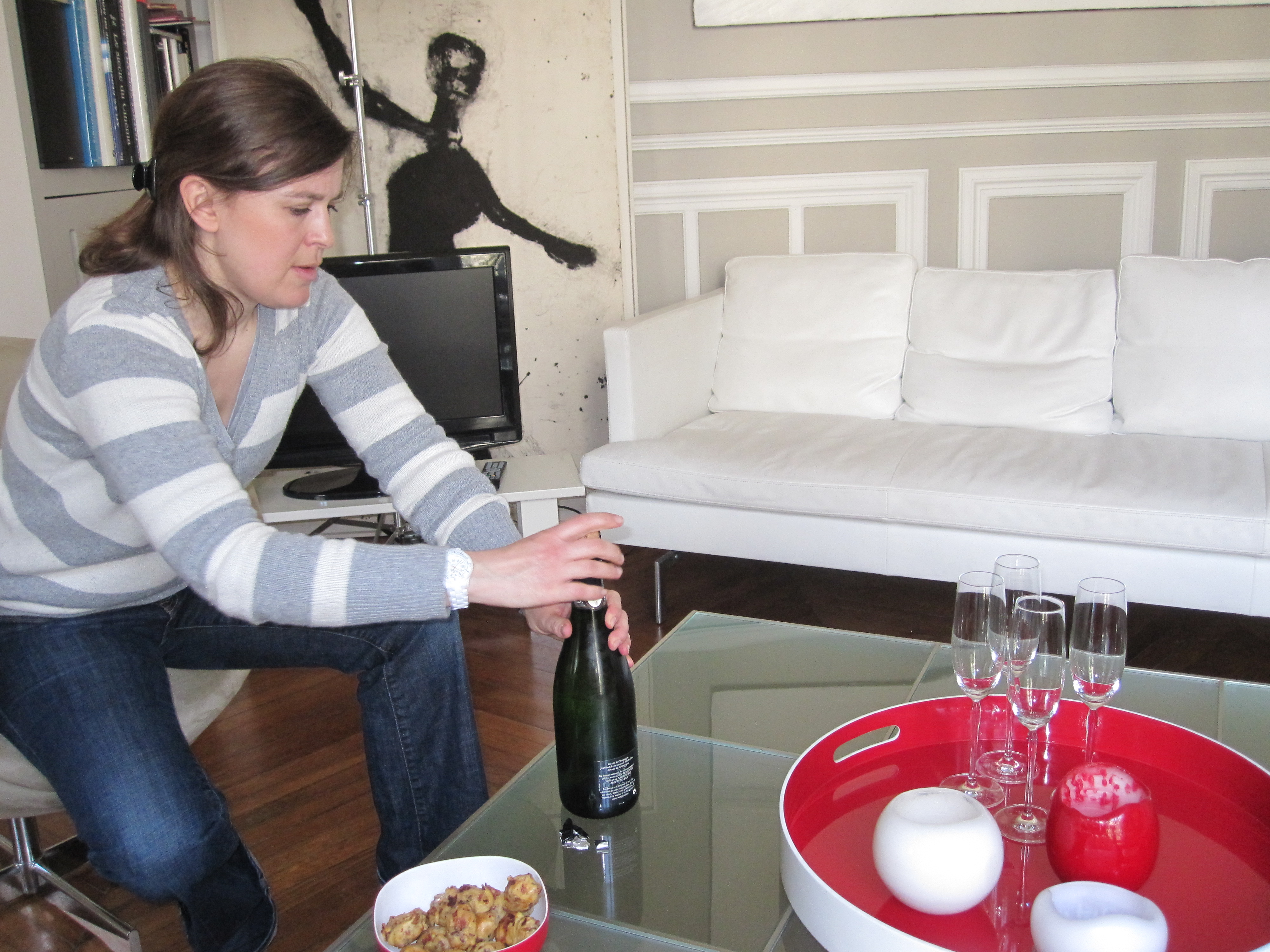 Champagne start to lunch - pourquoi pas? photo - Karen Anderson