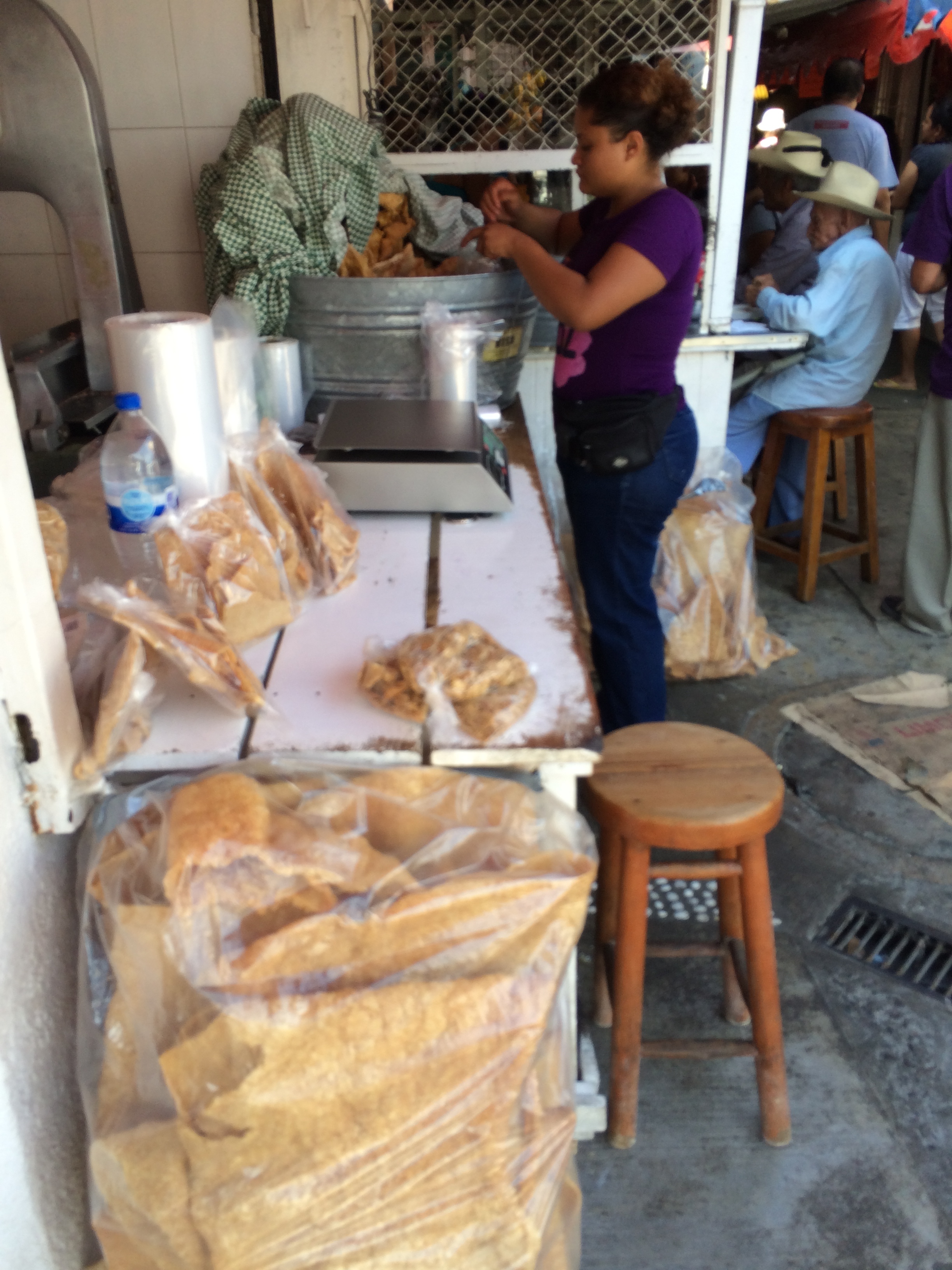 a whole stall of pork crackling photo - Karen Anderson