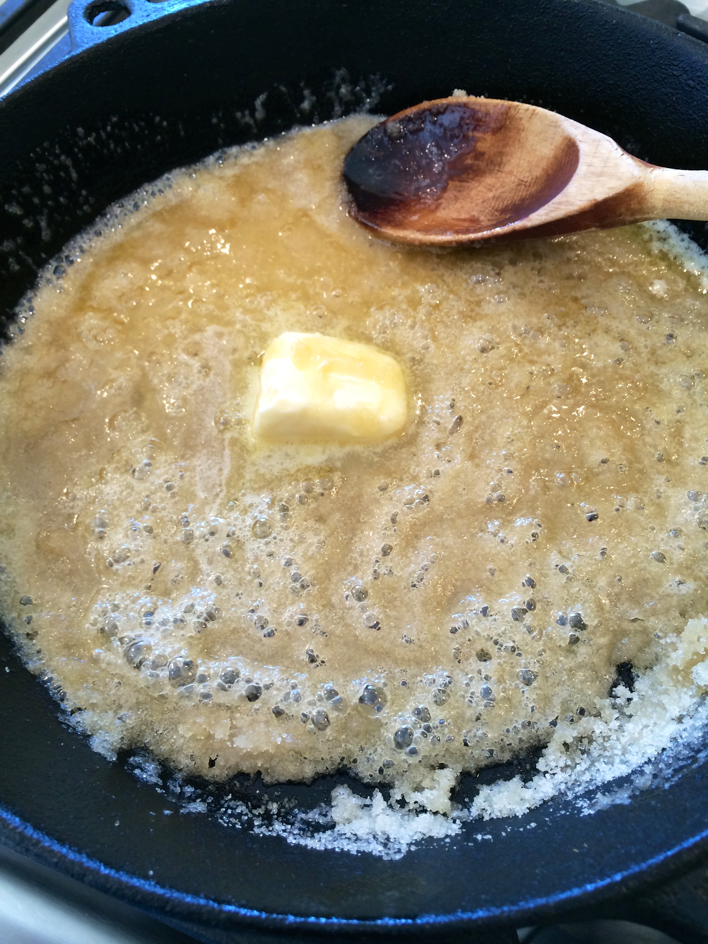 Let the butter and sugar melt together before adding the fruit photo - Karen Anderson