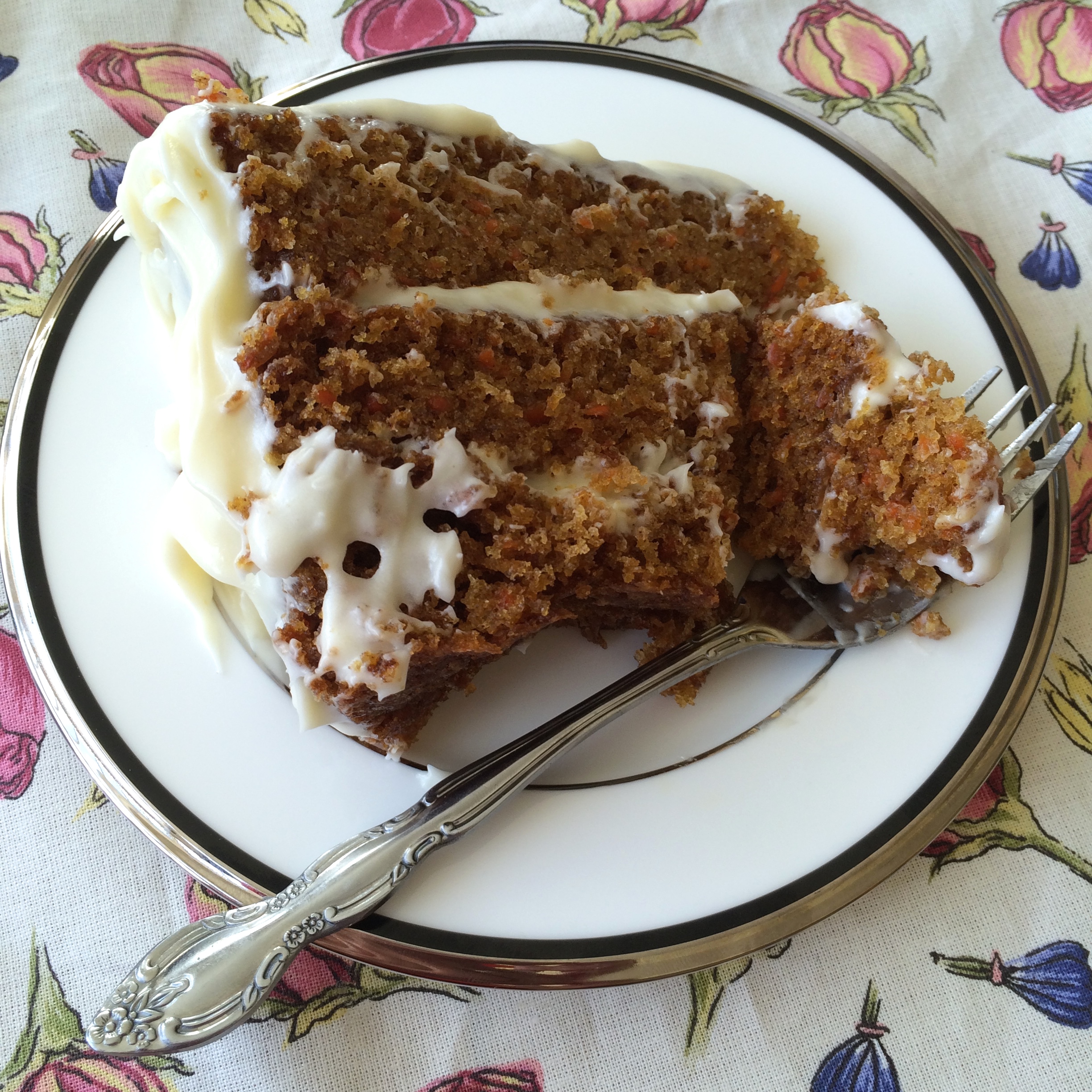 Aunty Muriel's Farmhouse Carrot Cake - cut