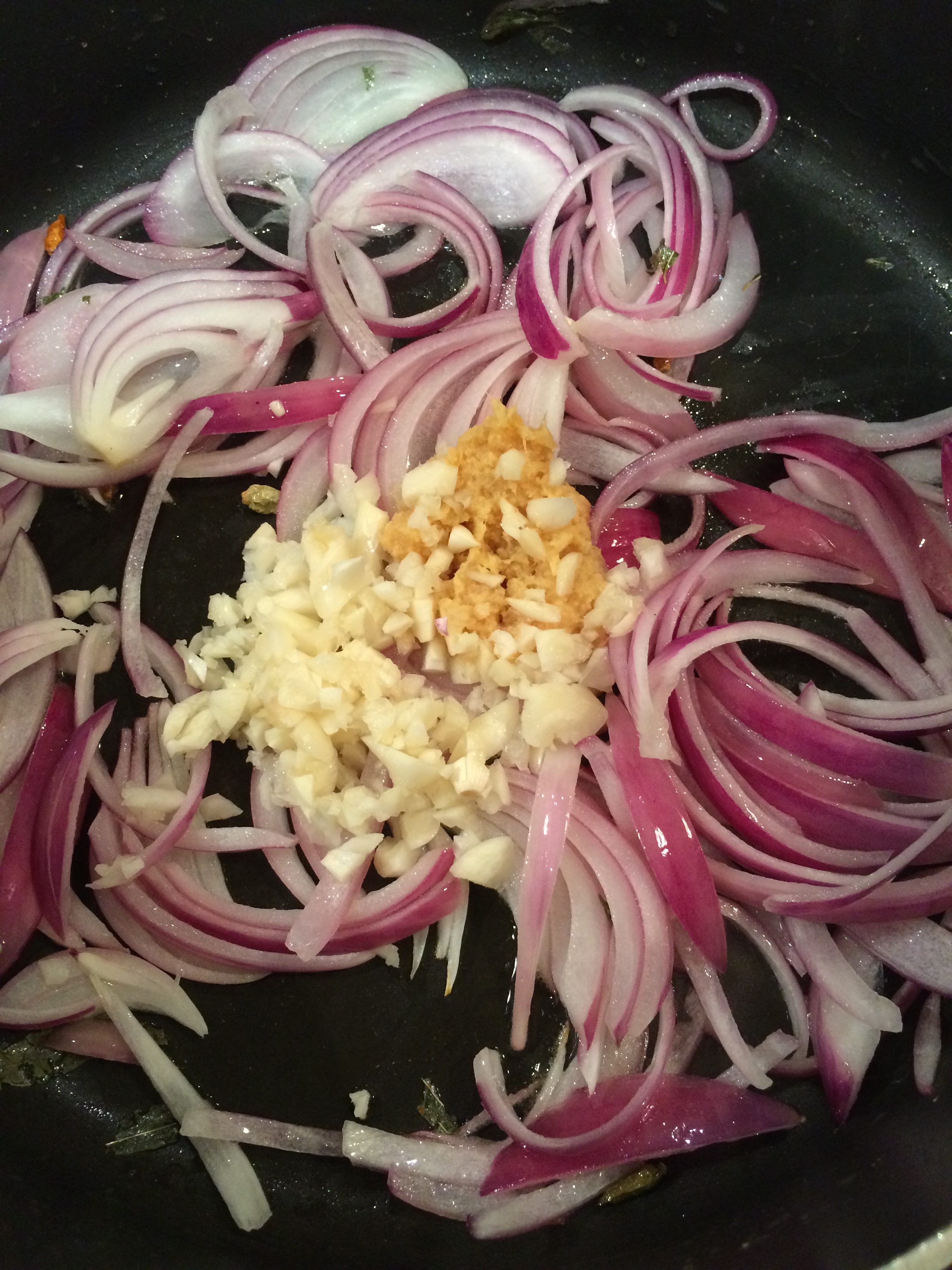 Red onions are used exclusively in South India - photo - Karen Anderson