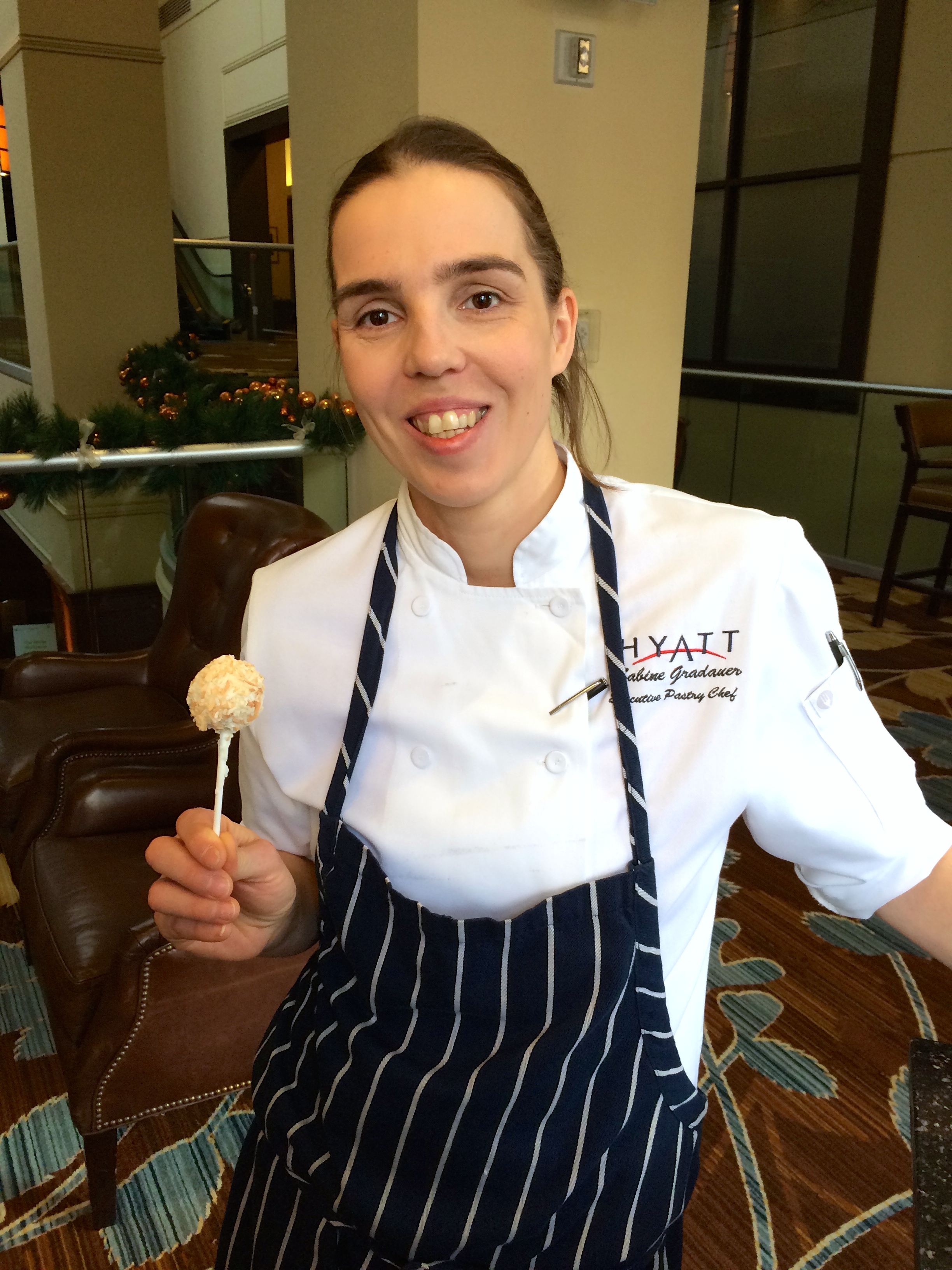 She's so sweet - Calgary Hyatt Regency Executive Pastry Chef Sabine Gradauer - photo - Karen Anderson