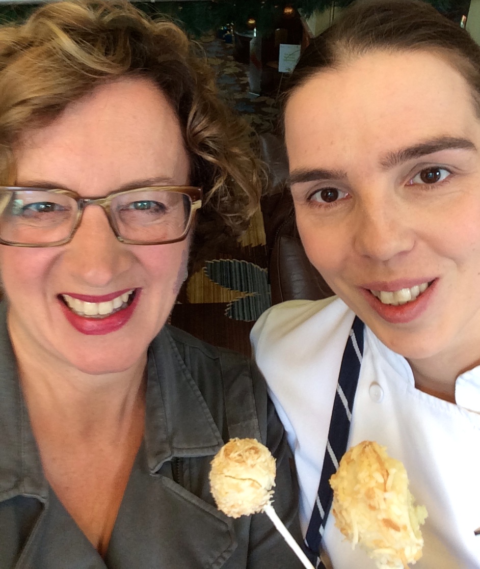 The challenge: could I make these so that you could in turn make them? - selfie with chef Sabine Gradauer