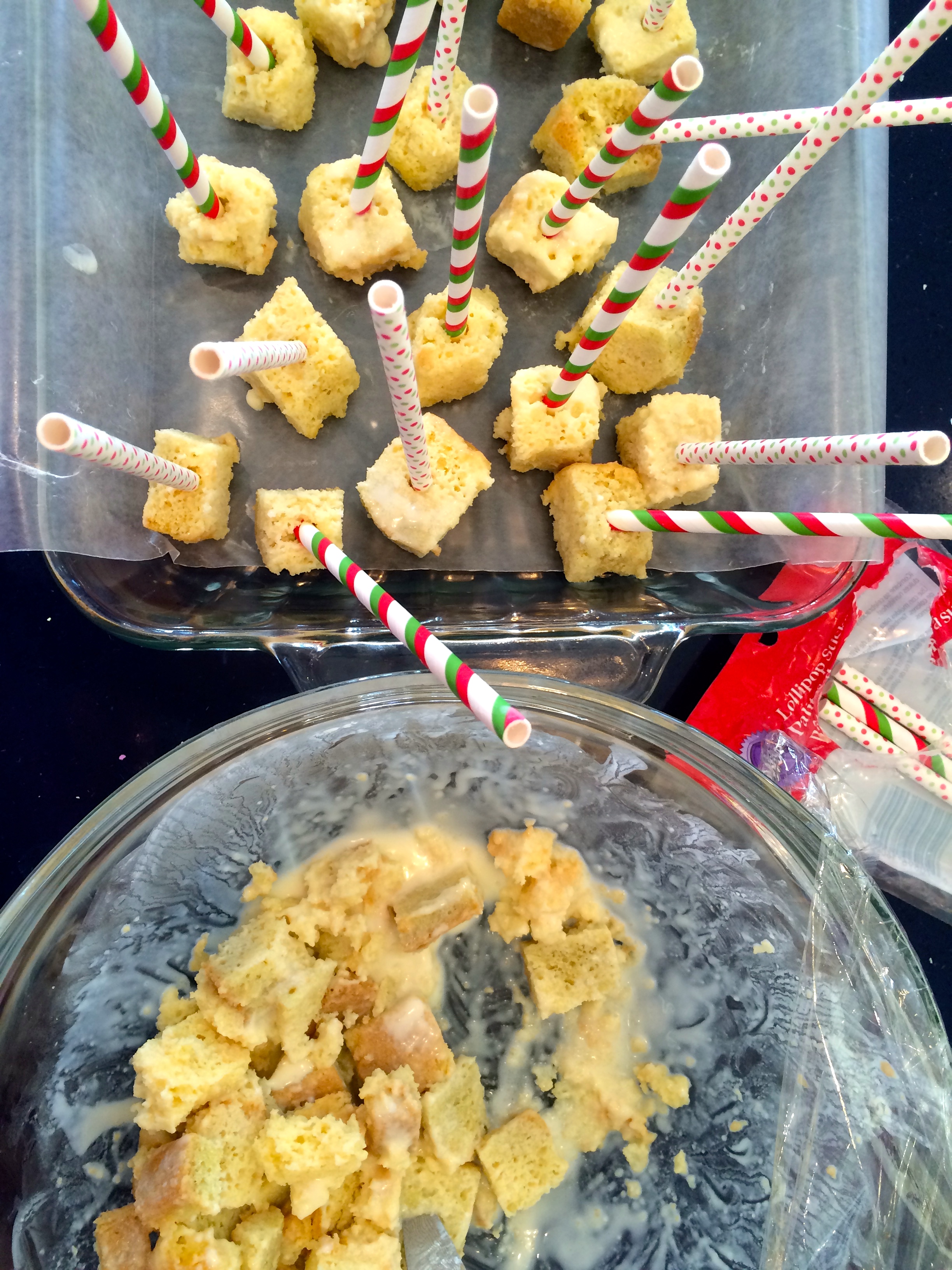 Cake pops done and yummy looking leftover bits - photo - Karen Anderson