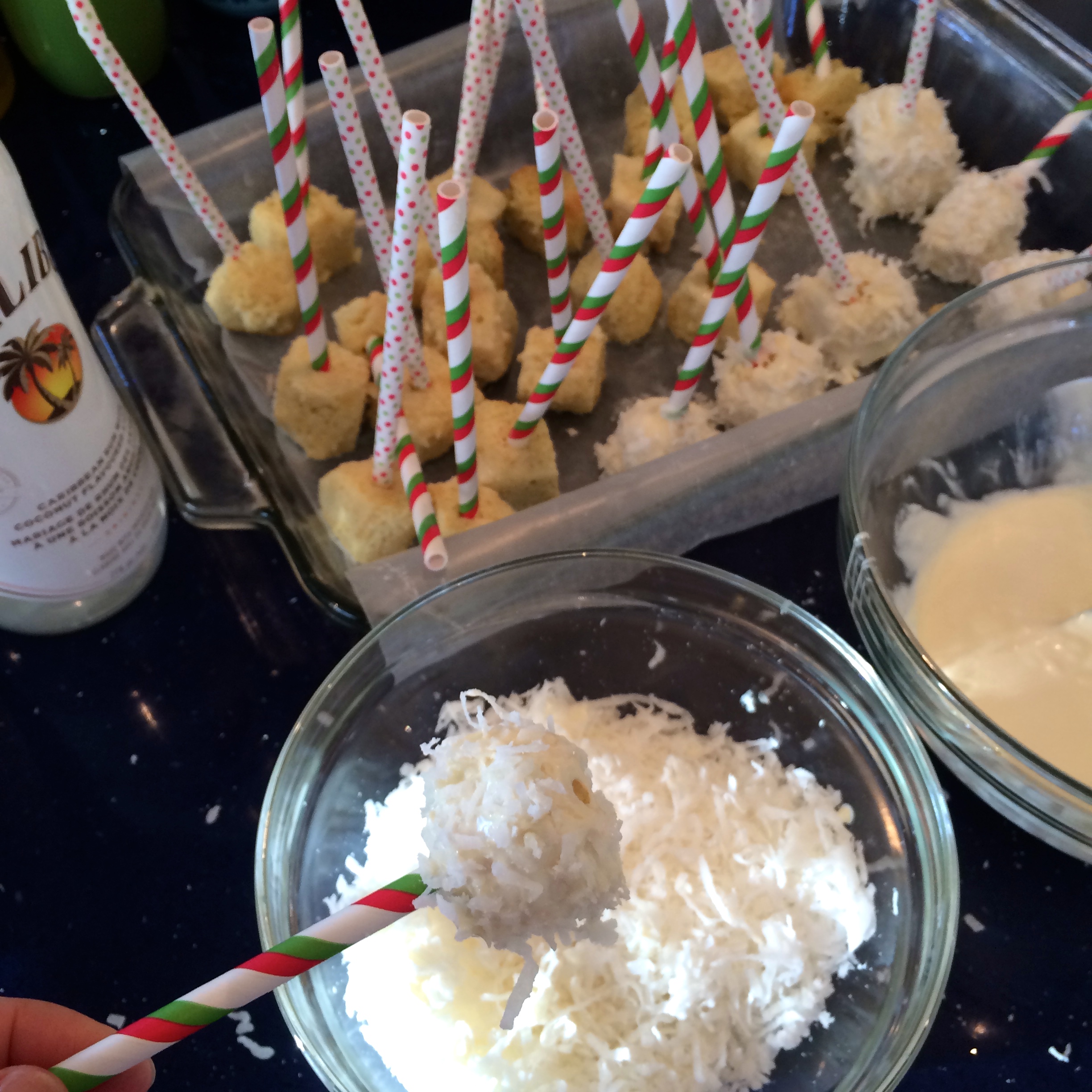 sprinkle with long flaky shredded coconut - photo - Karen Anderson