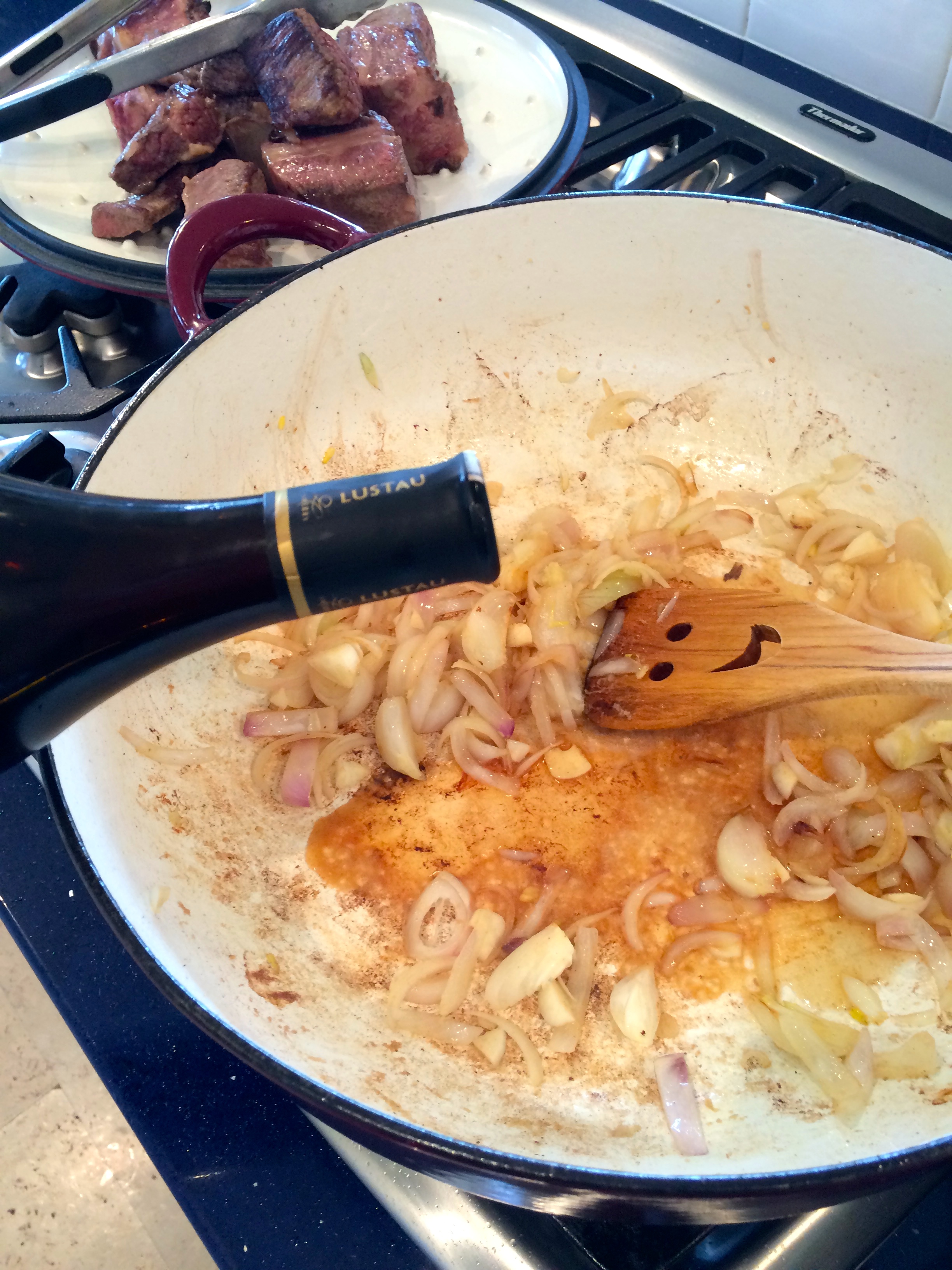 deglaze with sherry - photo - Karen Anderson