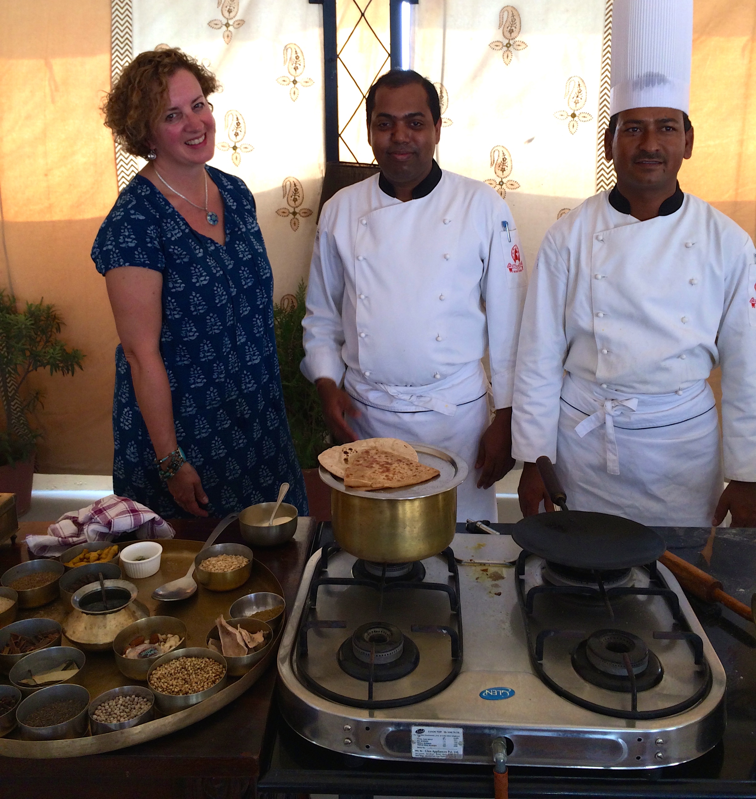with chef Jitendra at Rohet Garh - photo - Gerri Robicheau