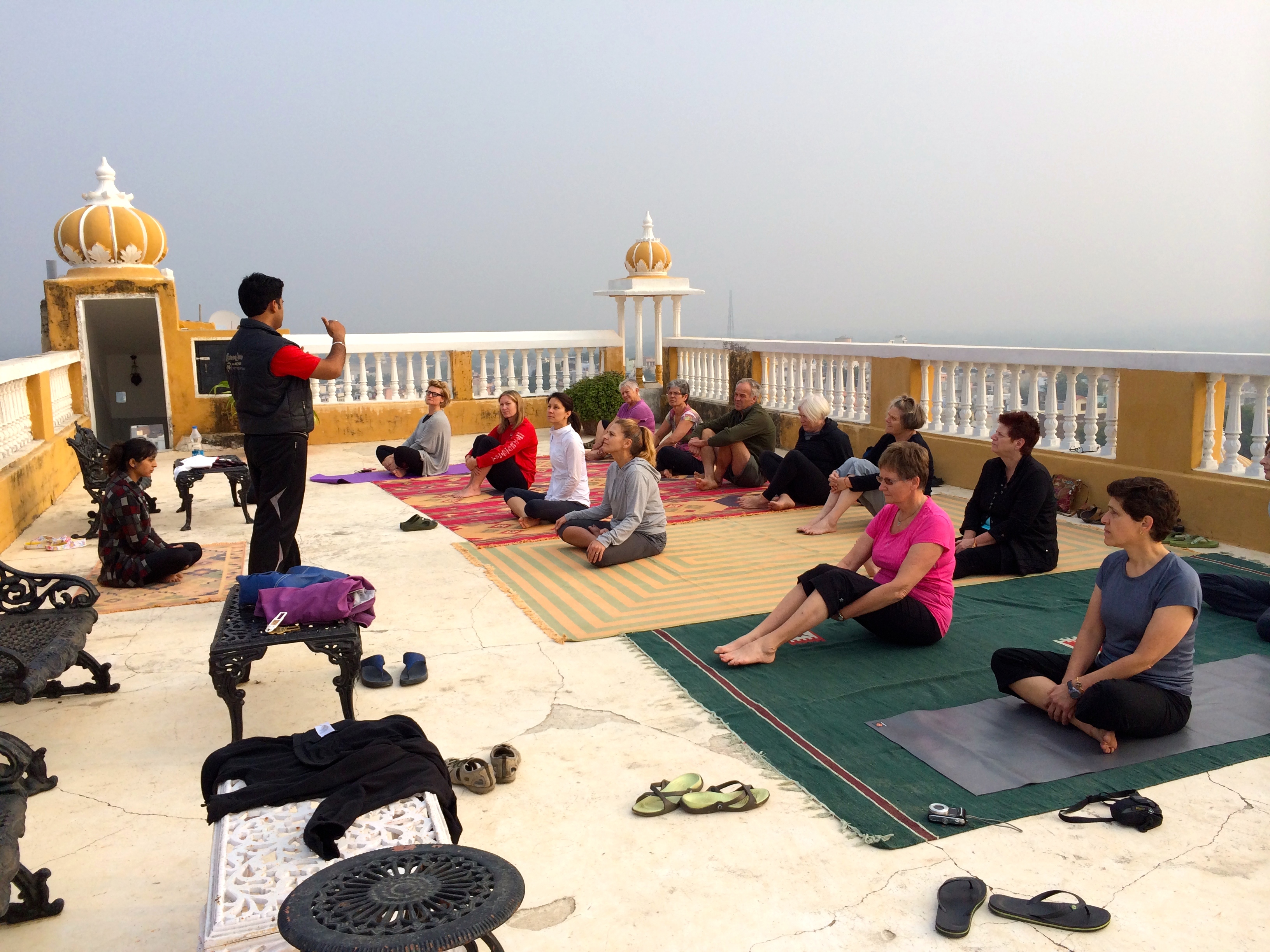 yoga at Deogarh - photo - Karen Anderson