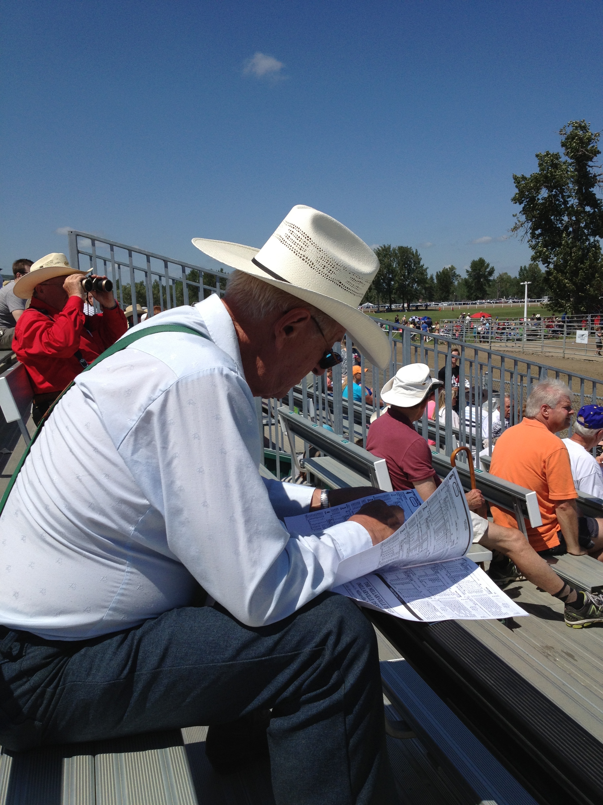 betting strategy at the Millarville Races - photo - Karen Anderson