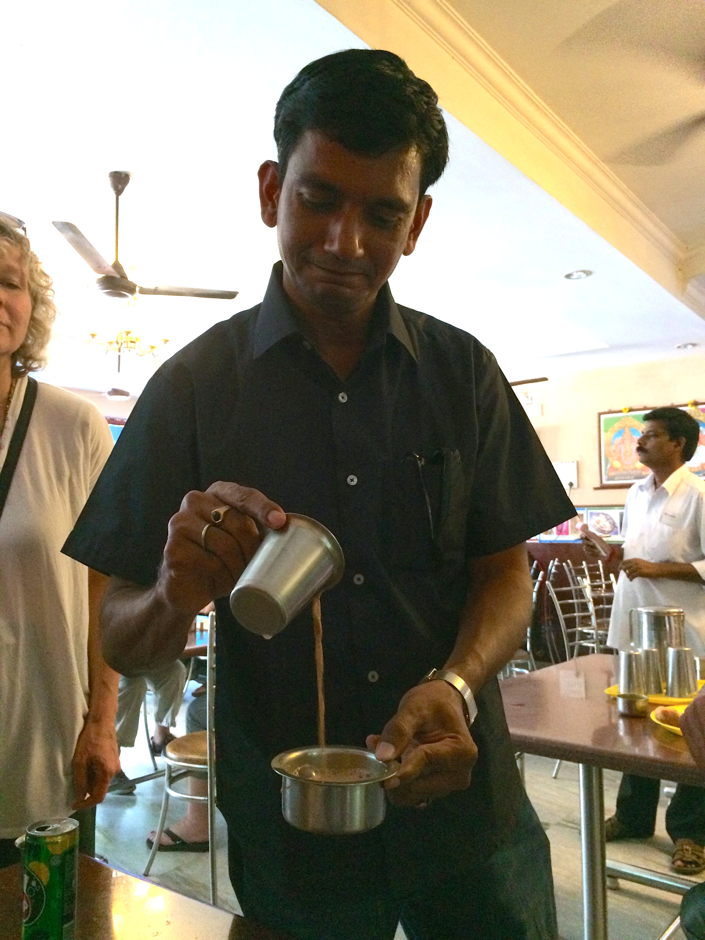 My friend Charles mixing chai - photo - Karen Anderson