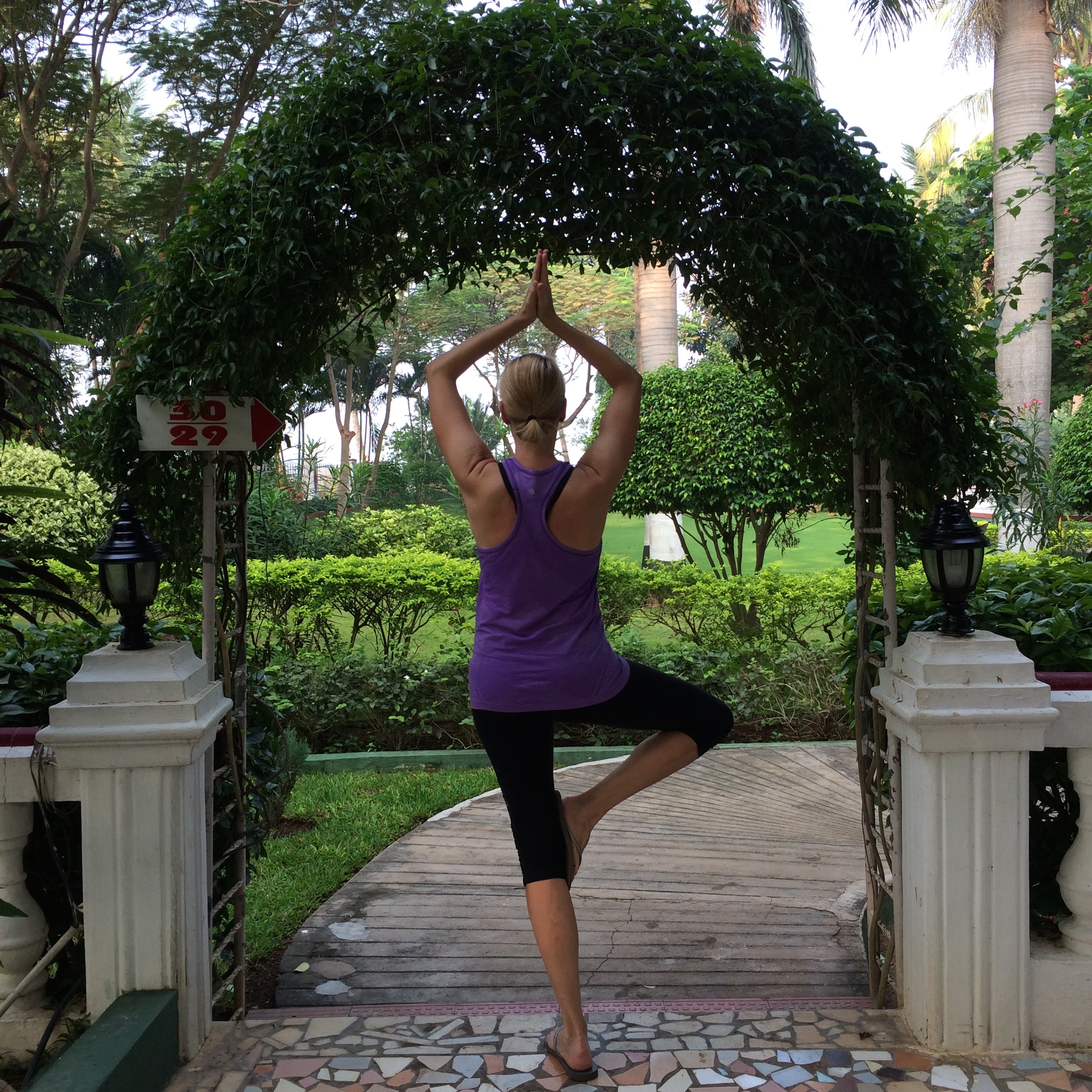 yoga near Tanjore - photo - Karen Anderson