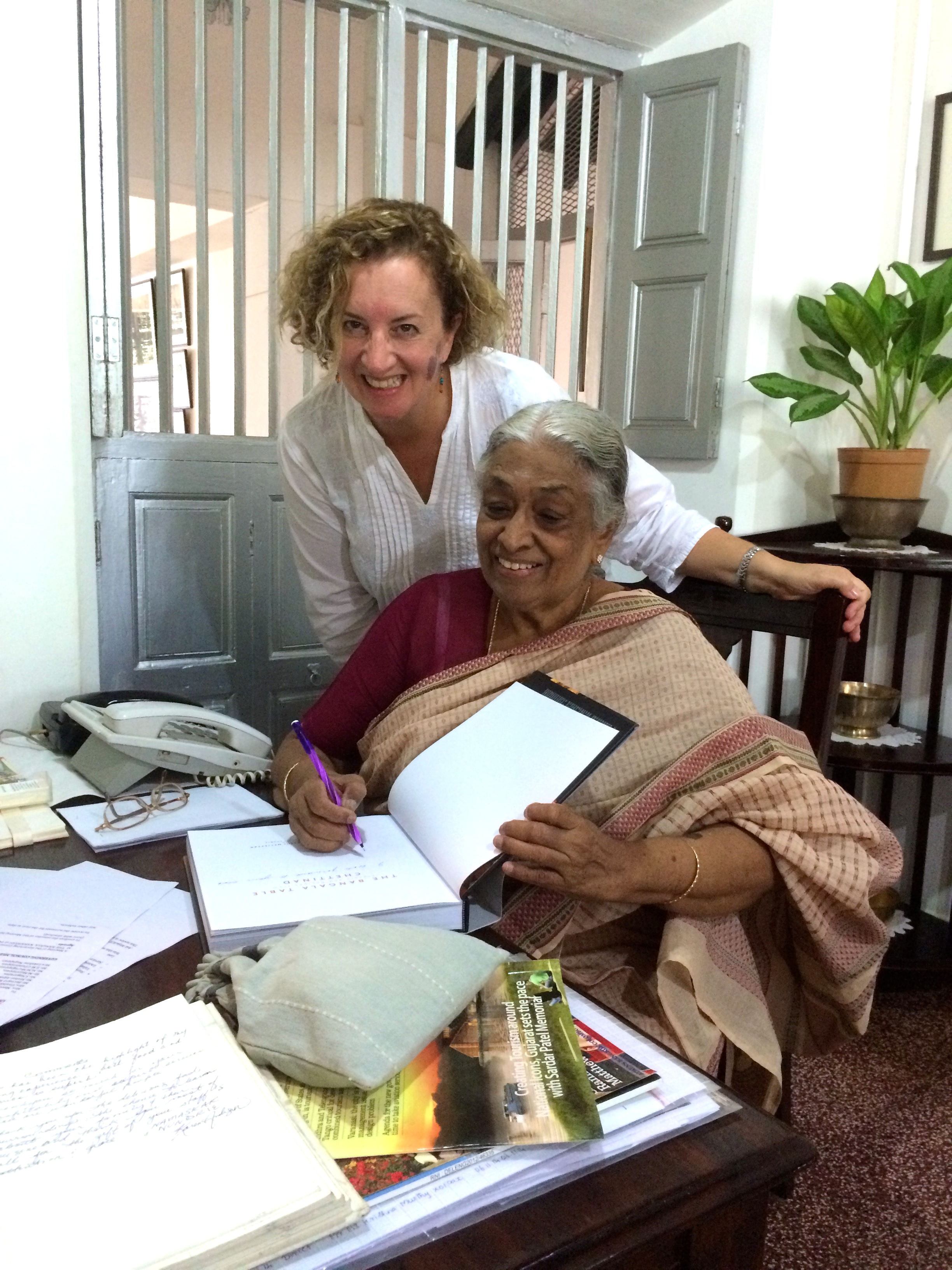 with Mrs. Meena at The Bangala in Chettinad - photo - Naddine Maddel - Morgan