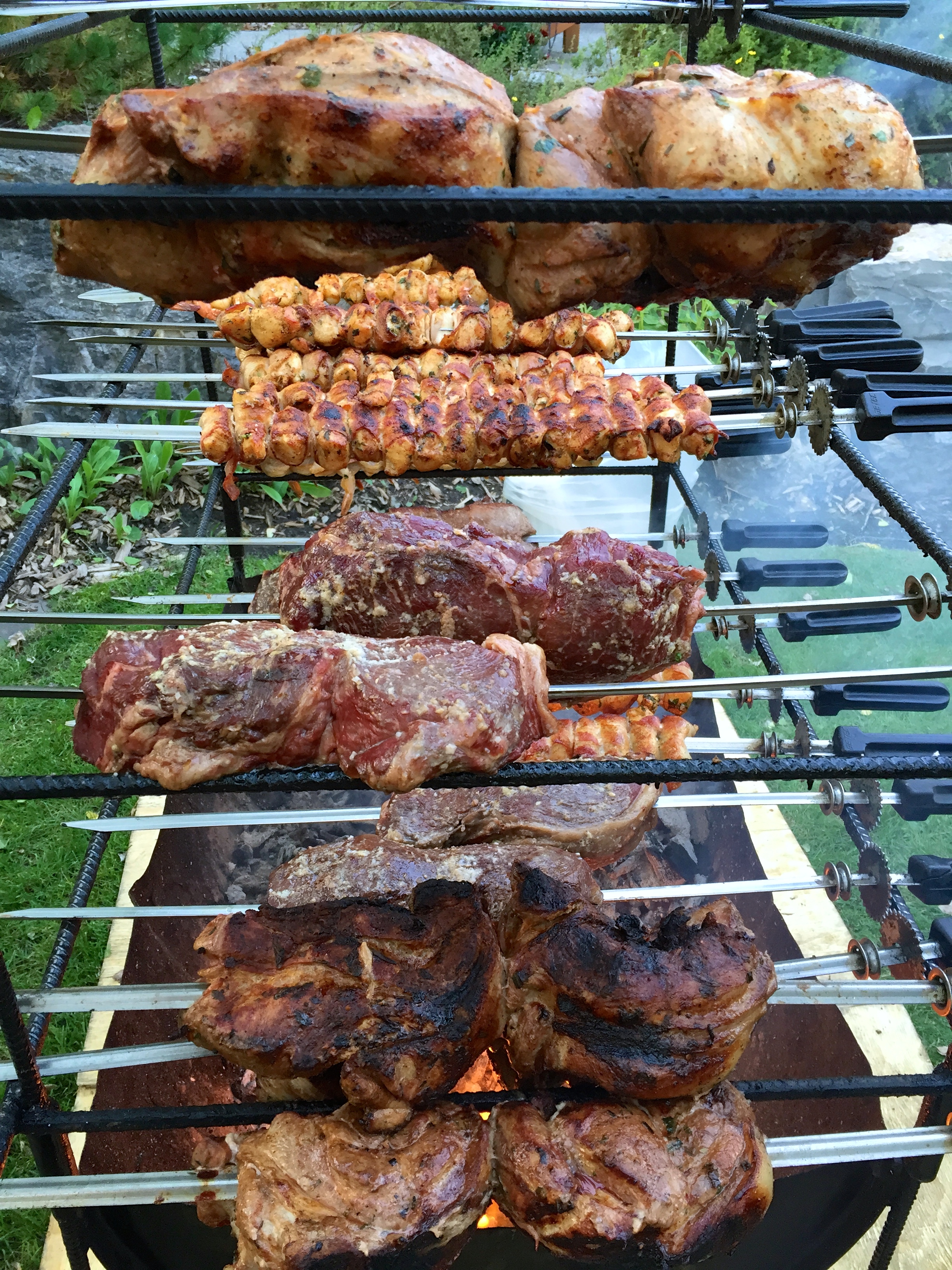 Skewered meats - photo - Karen Anderson