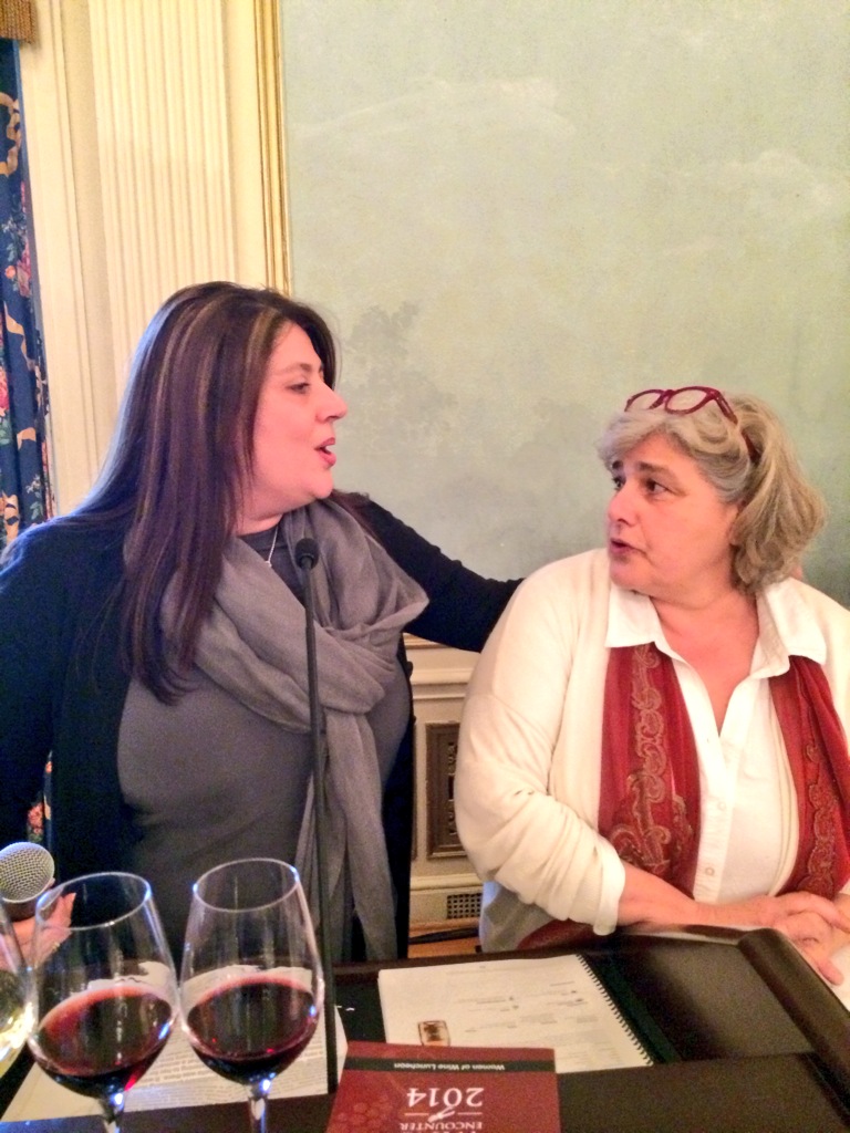 Connie Gianncoulis talking with Marinella Camerani of Corte Sant'Alda of Veneto - photo credit - Karen Anderson