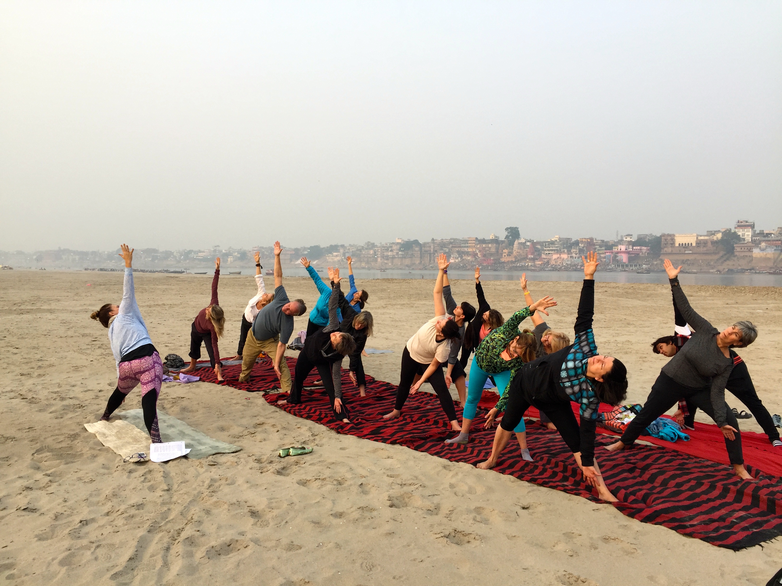 yoga on the Ganges - photo credit - Karen Anderson @savouritall