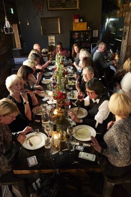 Flight Across the Top of Canada - group dinner