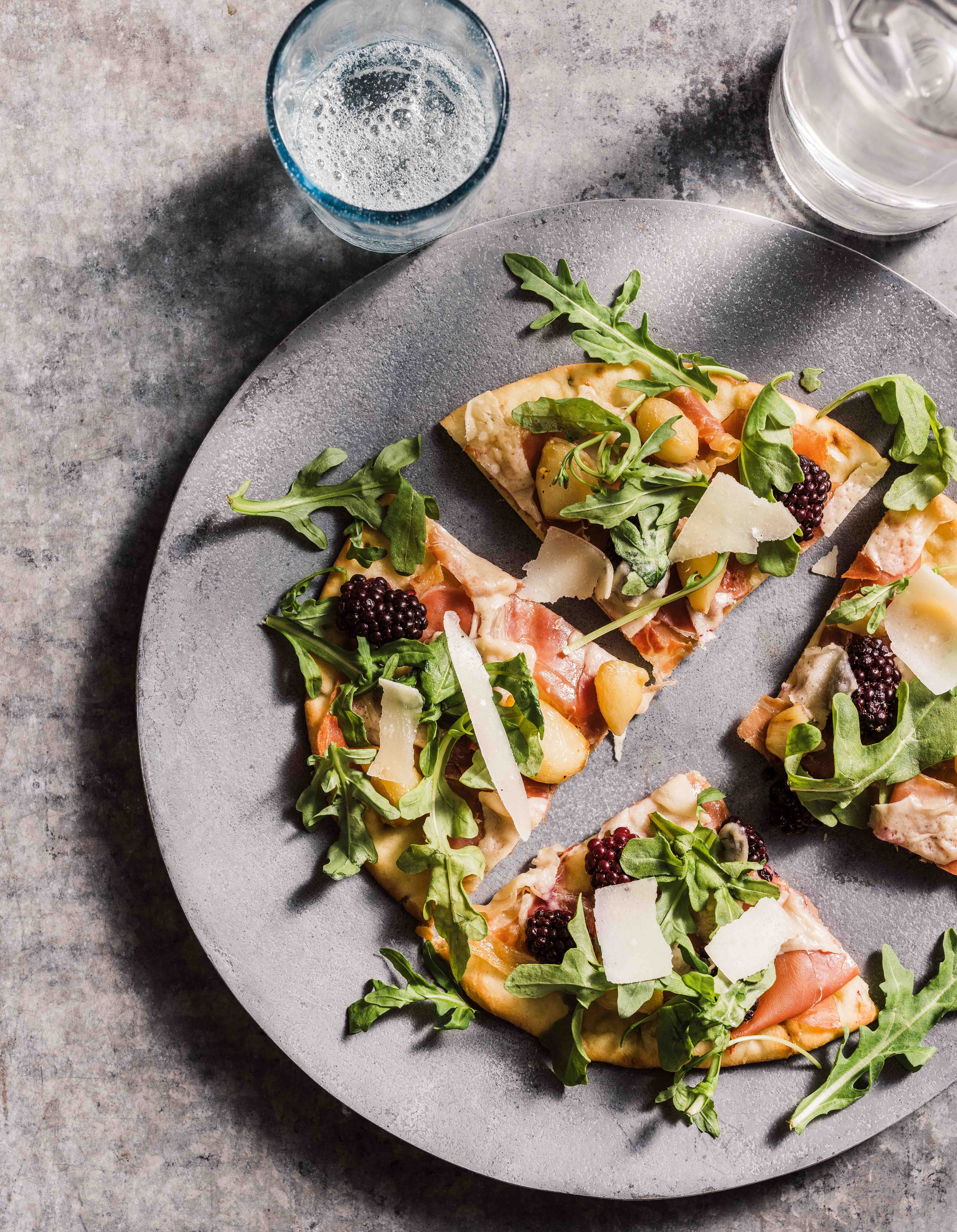 flatbread on a plate
