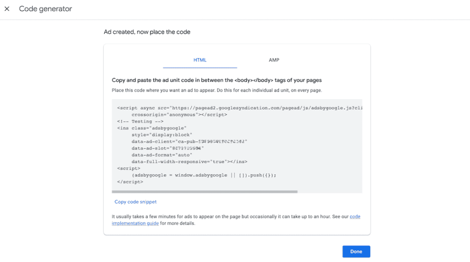 AdSense ads code AdSense ads code
