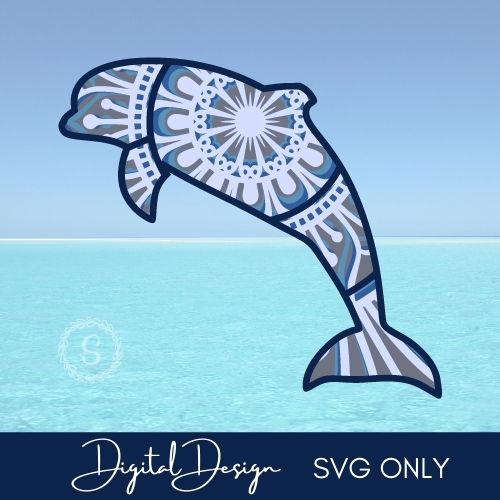 Dolphin mandala svg, summer svg, mandala svg, animal svg, dolphin svg, summer svg eps dxf png cricut silhouette. Dolphin Mandala Layered Svg Say It With Simplicity