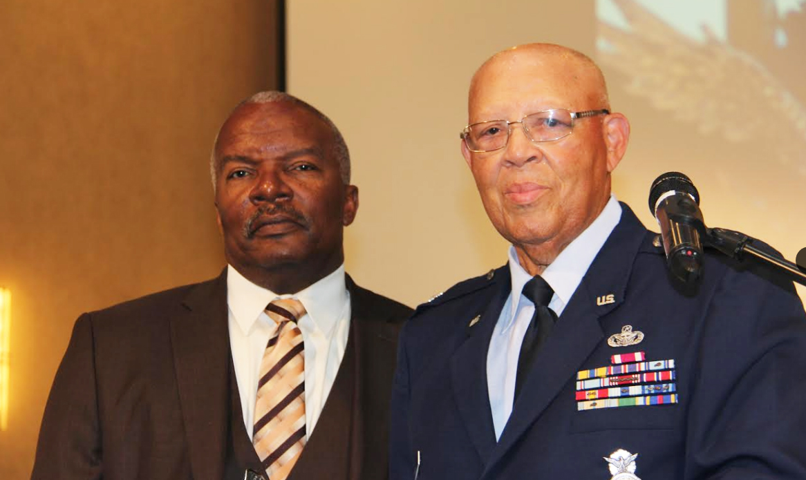 Armed Forces Committee Chair, Colonel, William Howe and Harland Ben Sykes, recipient of ‘Military Award.