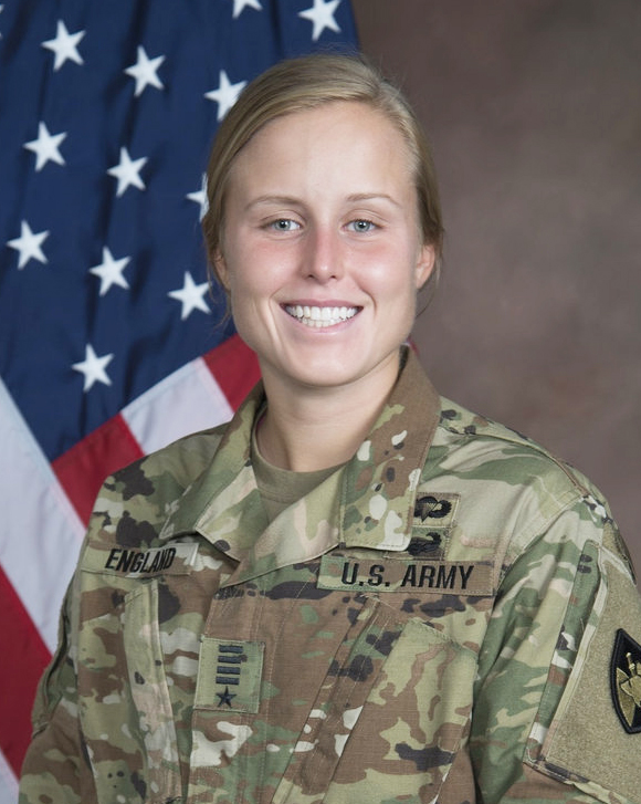 Cadet Taylor England plans to serve with the 173rd Airborne Brigade when she completes post-graduation training. (Army)
