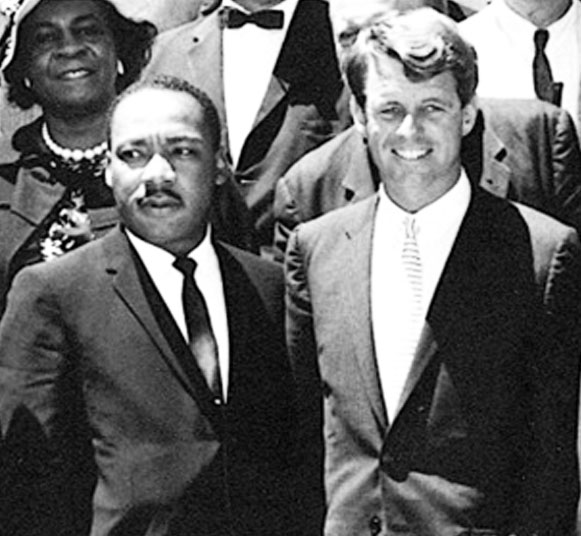 22 June 1963 - Martin Luther King meets with Attorney General, Robert F Kennedy. White House. Credit: Abbie Rowe, National Park Service/JFK Library, Boston”.