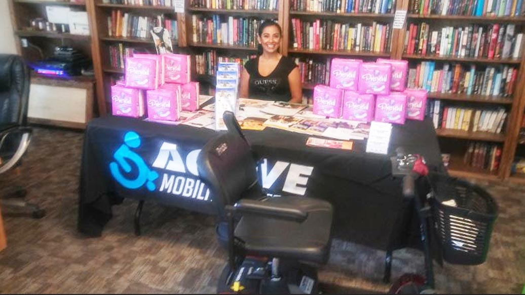 Freshta Shalikar from Active Mobility presented information to maintain independence using various medical equipment and supplies for home healthcare.