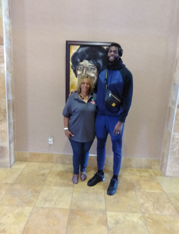 Ellen Turner and Utah 7 foot Center, Willie Reed