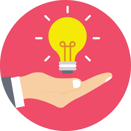 Innovation and creativity educational core value icon in Idado, Lekki.