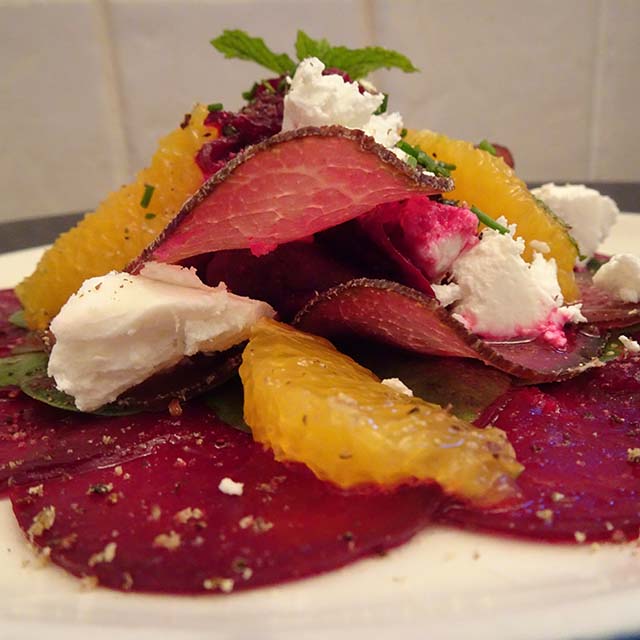 Bresaola, Beetroot, Orange and Goats Cheese Salad