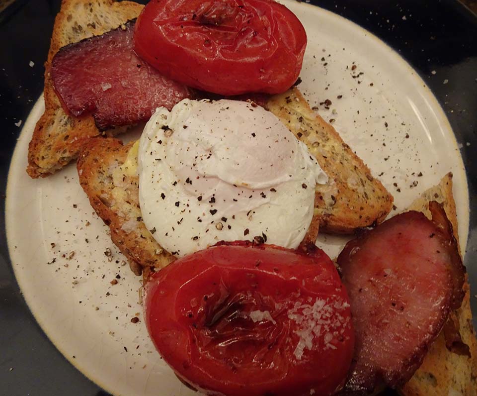 I like my eggs poached and with toast...