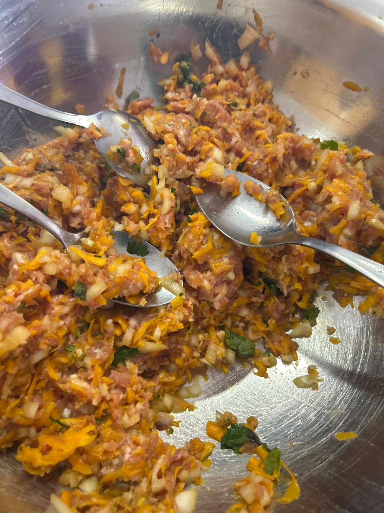 Thai Flavoured Pumpkin & Pork Rissole mixed...